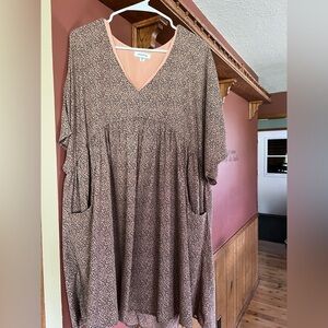 Leopard Print V-Neck Dress